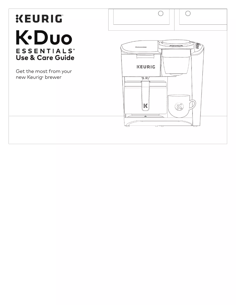 Page 1 de la notice Manuel utilisateur Keurig K-Duo Essentials