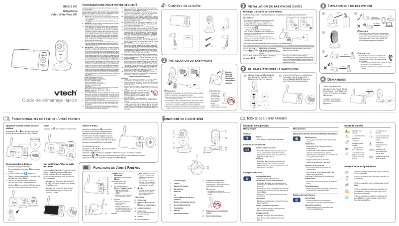 Page 1 de la notice Manuel utilisateur Vtech BM818