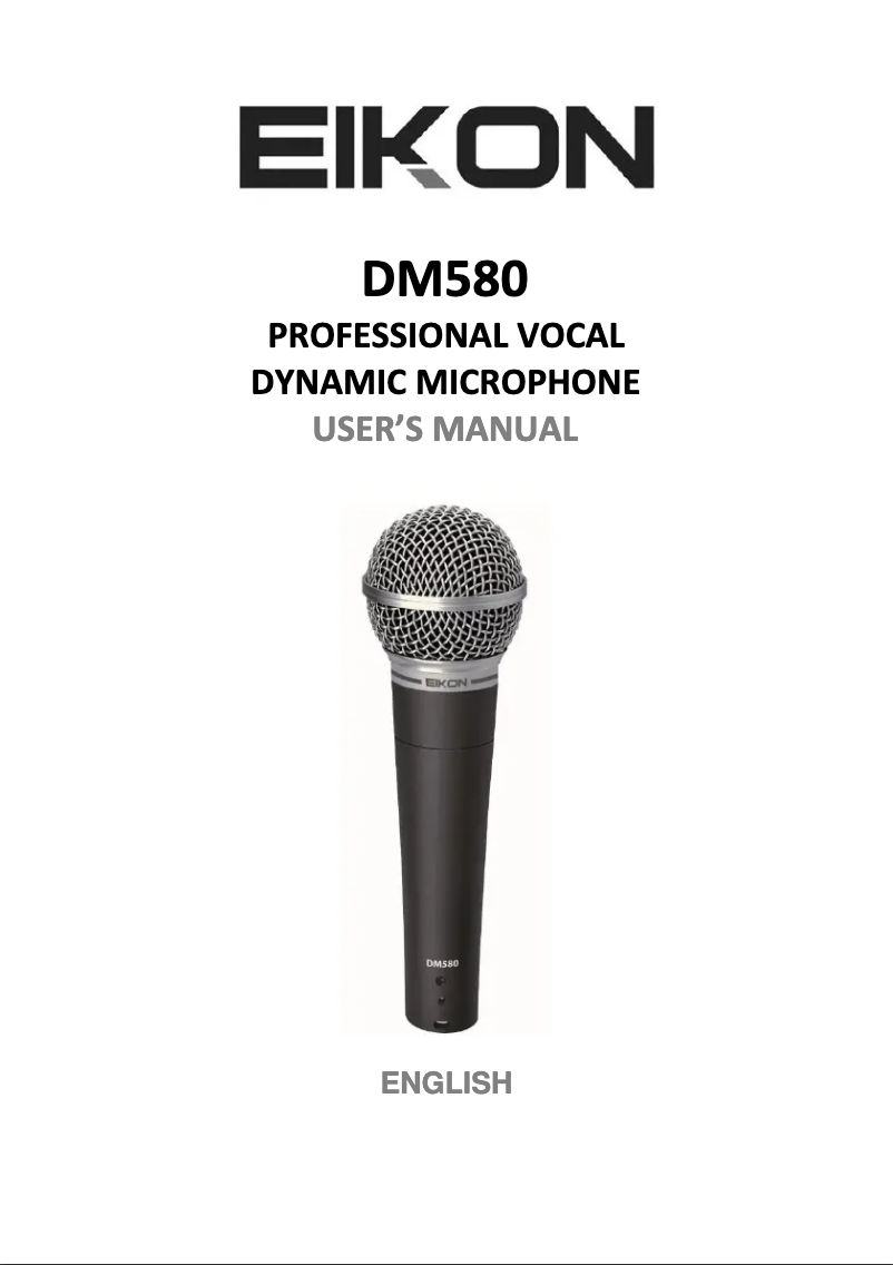 Página 1 del manual Manual de usuario Eikon DM580