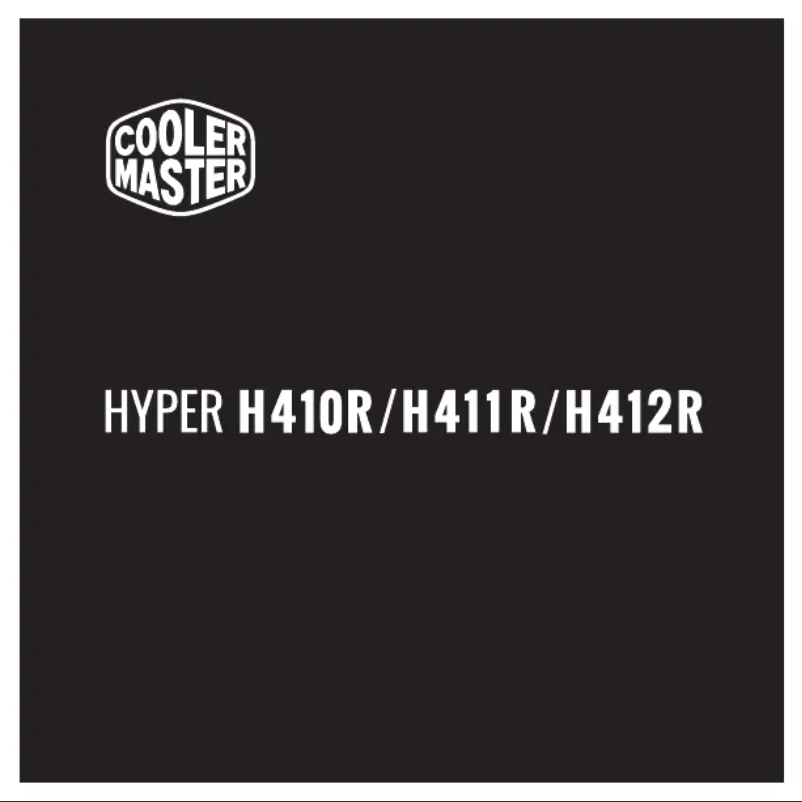 Page 1 de la notice Manuel utilisateur Cooler Master Hyper H412R