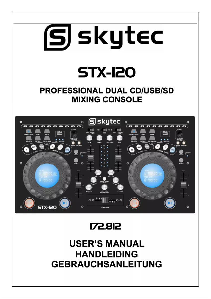 Page 1 de la notice Manuel utilisateur Skytec STX-120