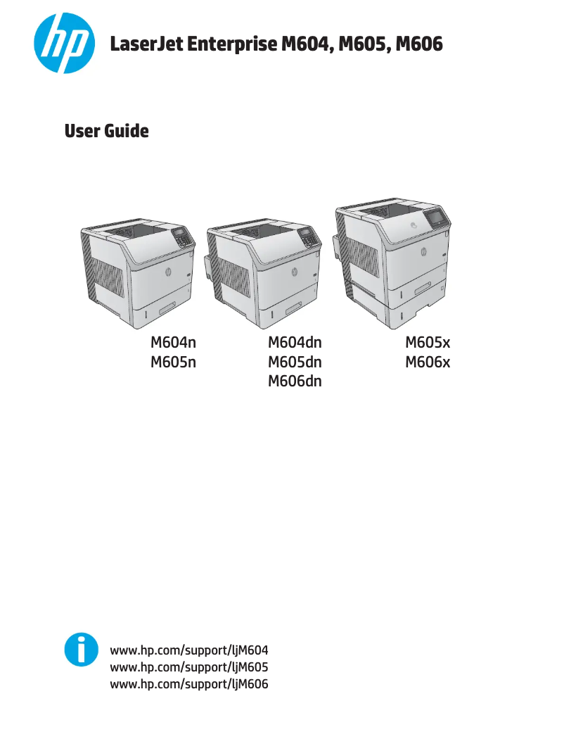 Page n°1 - Manuel utilisateur HP LaserJet Enterprise M605n