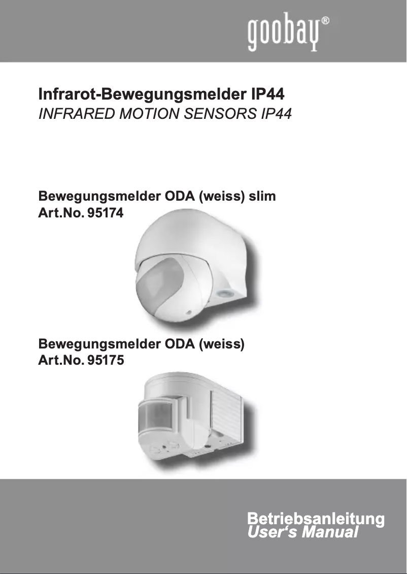Página 1 del manual Manual de usuario Wentronic ODA 95174