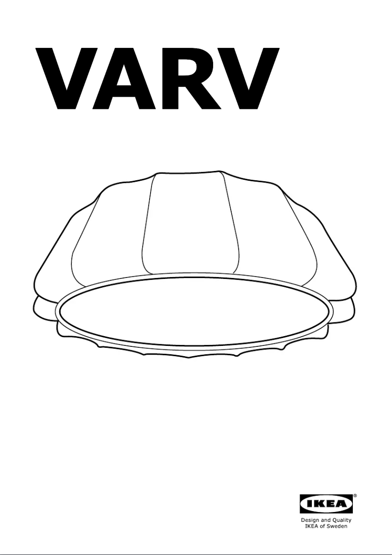 Page 1 de la notice Manuel utilisateur Ikea VARV