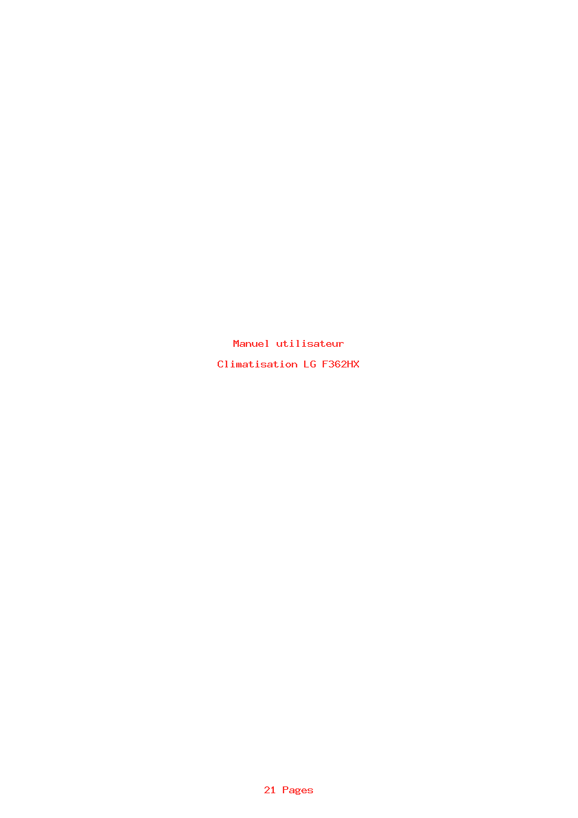 Page 1 de la notice Manuel utilisateur LG F362HX