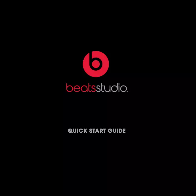 Page 1 of the manual User Manual Beats Studio 2