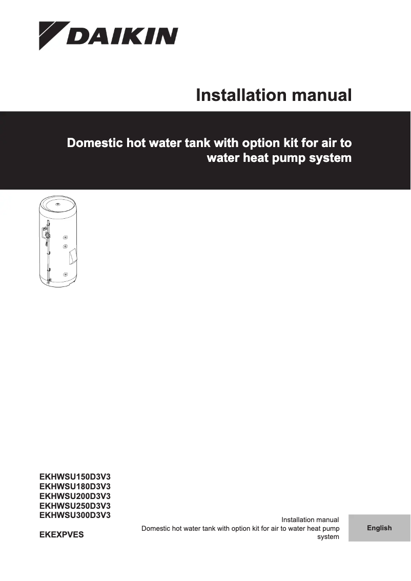 Page 1 de la notice Manuel utilisateur Daikin EKHWSU300D3V3