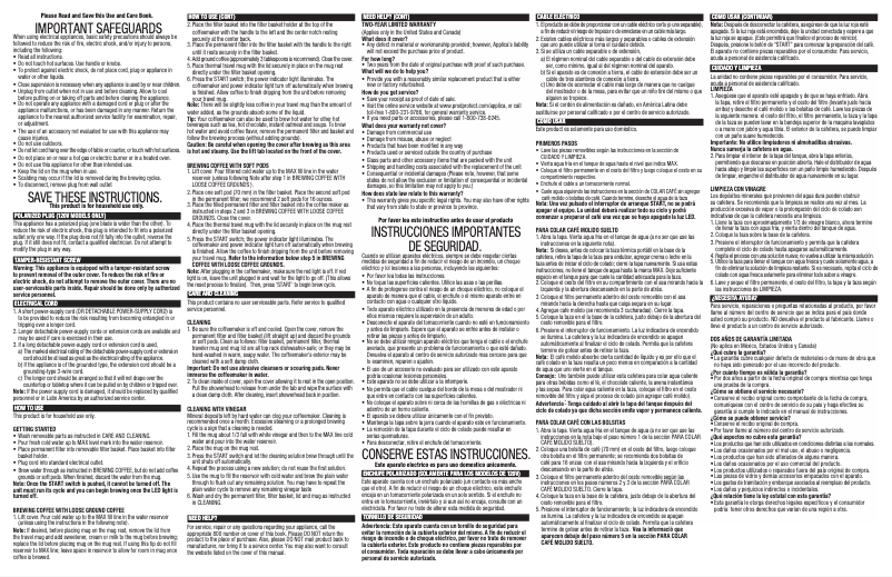 Página 1 del manual Manual de usuario Applica CM618