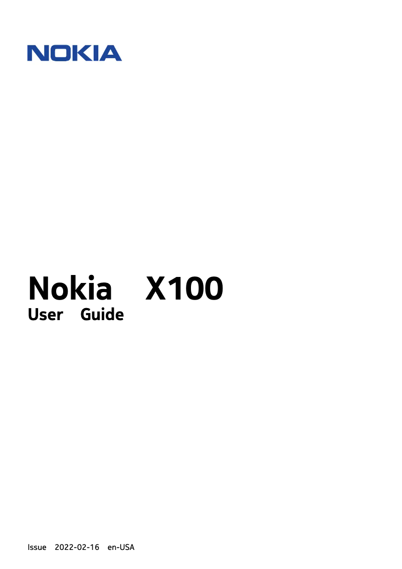 Page 1 de la notice Manuel utilisateur Nokia X100