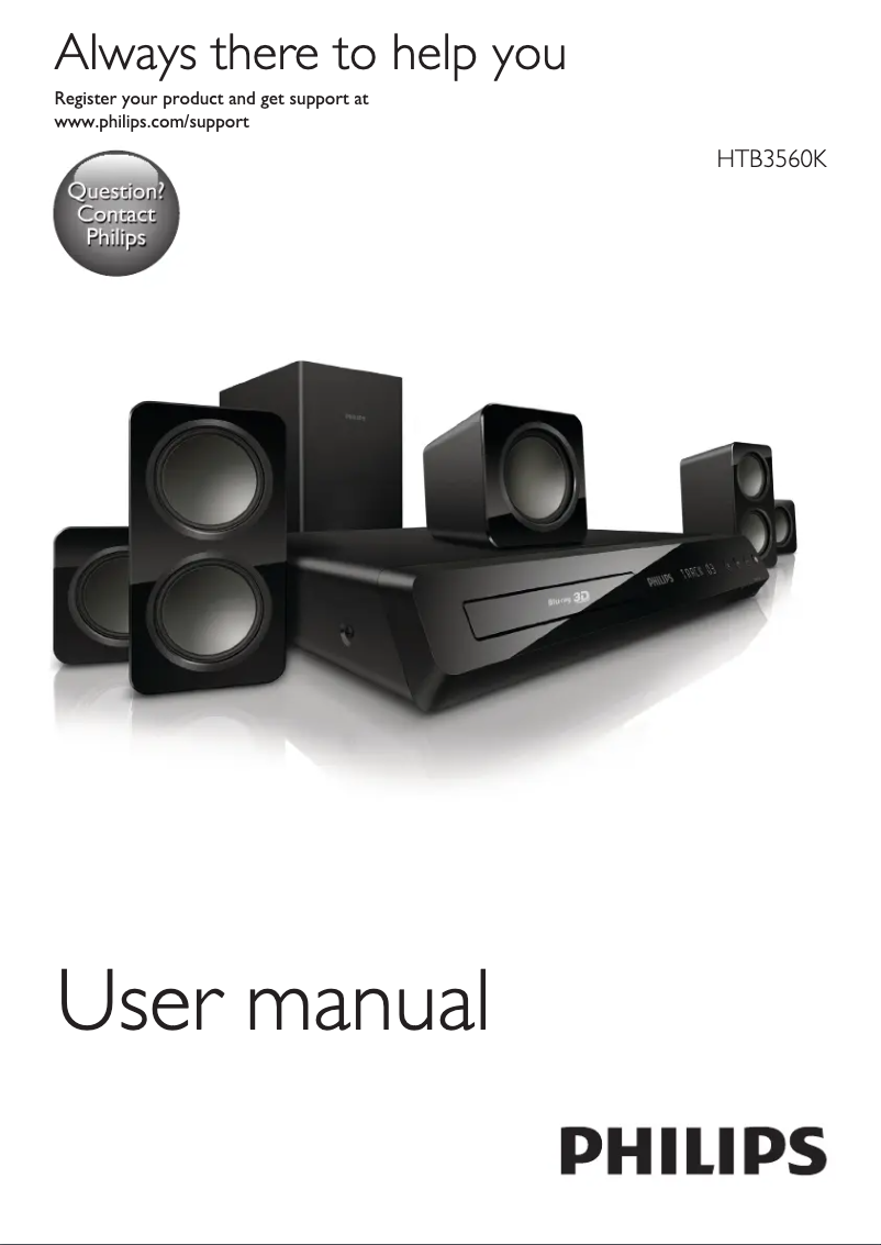 Page 1 de la notice Manuel utilisateur Philips HTB3560K