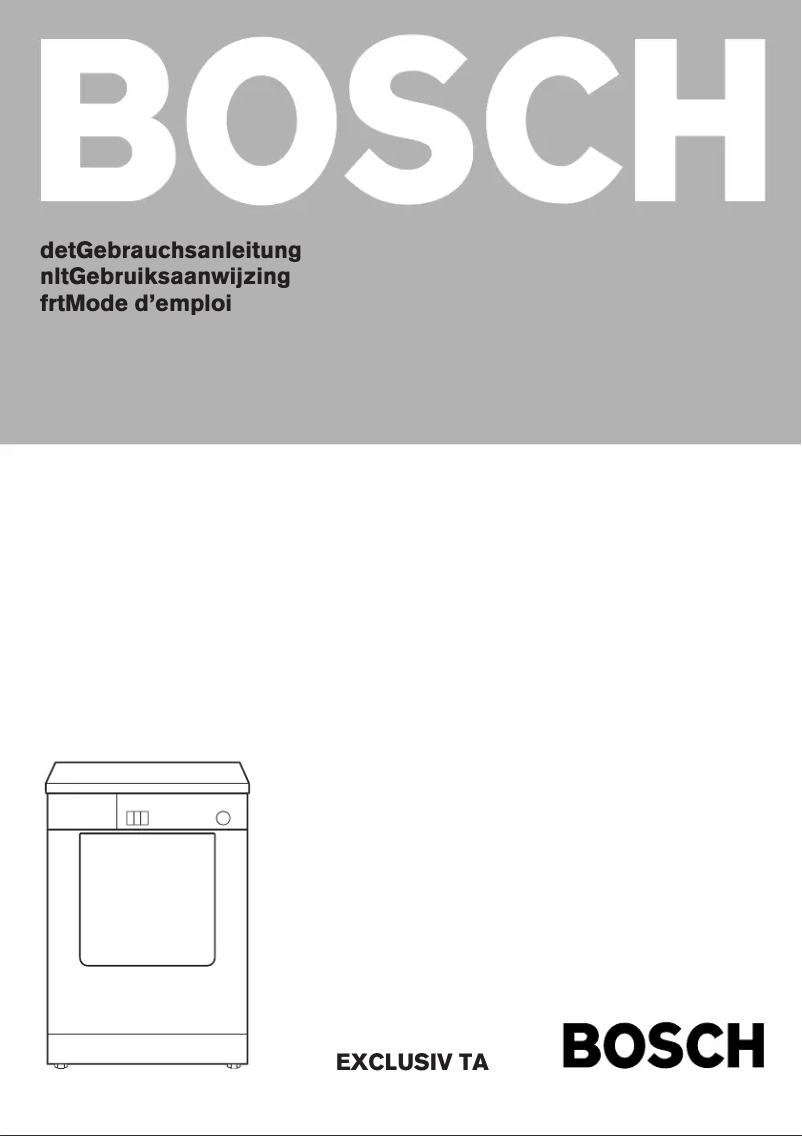 Page 1 of the manual User Manual Bosch WTA3481