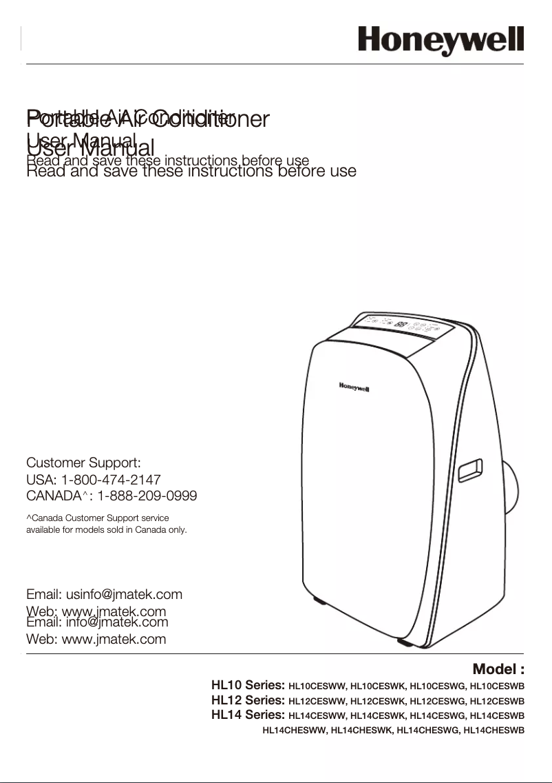 Page 1 de la notice Manuel utilisateur Honeywell HL12CESWB