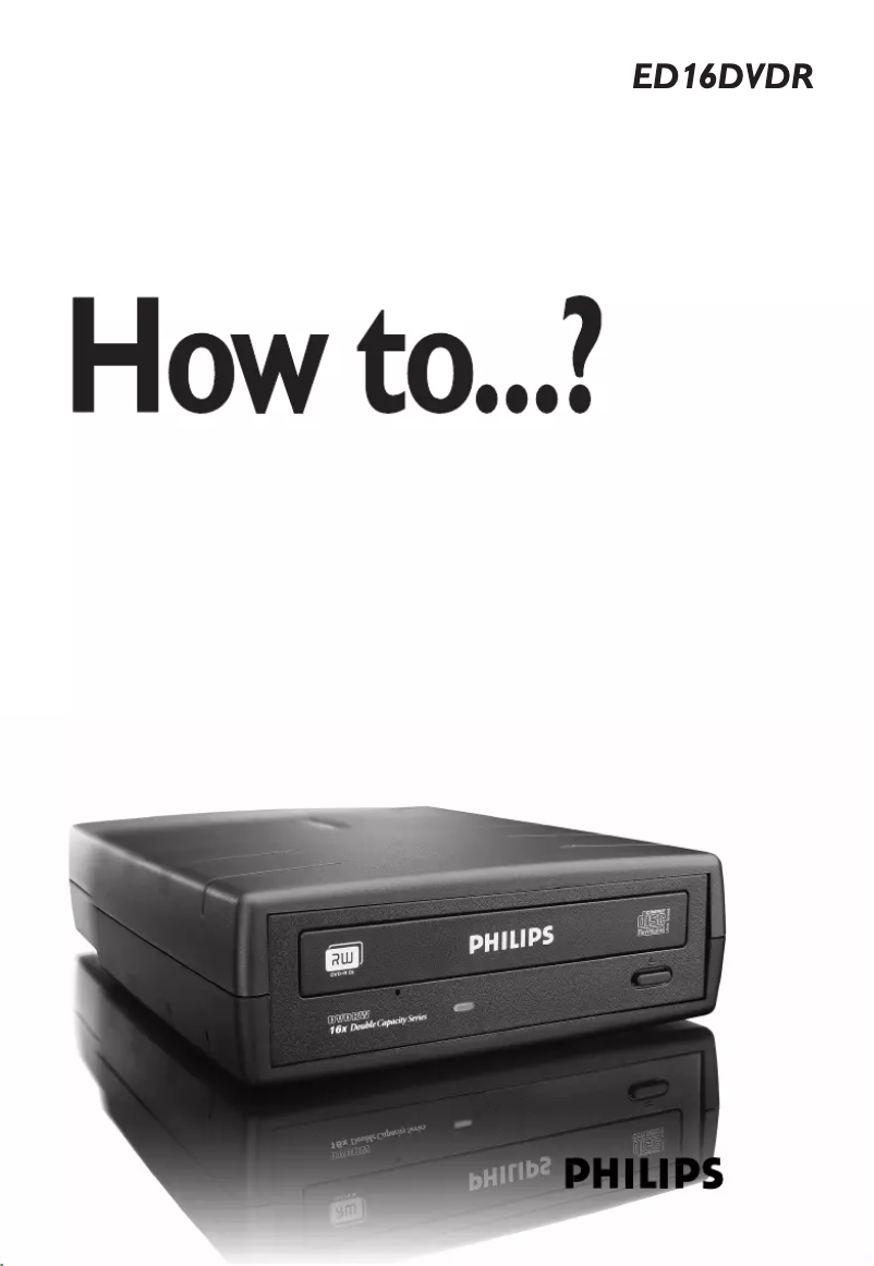Image de la première page du manuel de l'appareil ED16DVDR