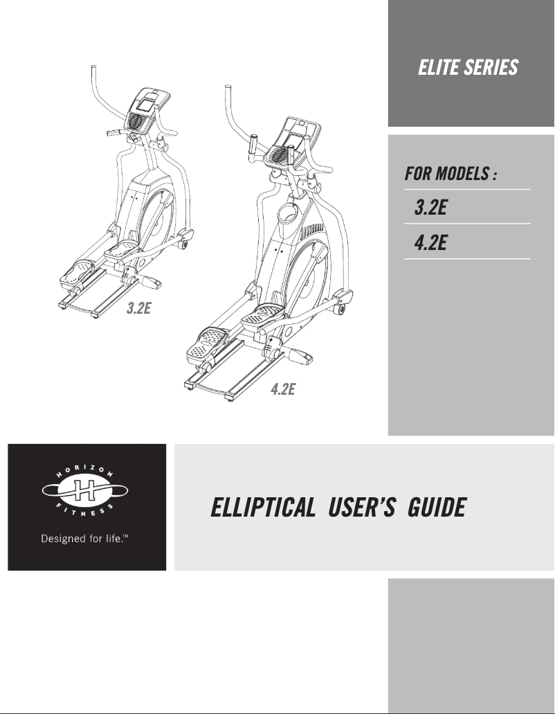 Page 1 de la notice Manuel utilisateur Horizon Fitness Elite 4.2E