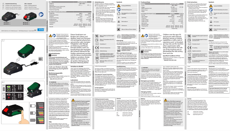 Page 1 de la notice Manuel utilisateur Güde AP 20-20