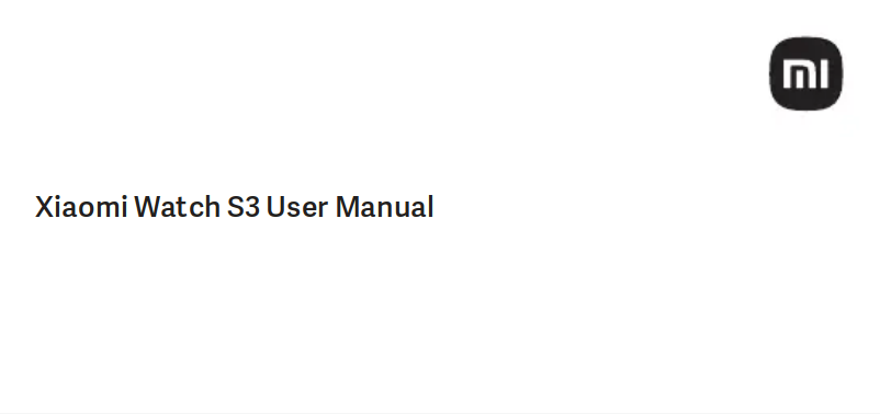 Page 1 de la notice Manuel utilisateur Xiaomi Watch S3
