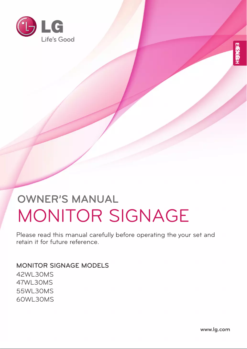 Page 1 de la notice Manuel utilisateur LG RC7055AH2Z