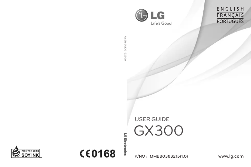 Page 1 de la notice Manuel utilisateur LG GX300