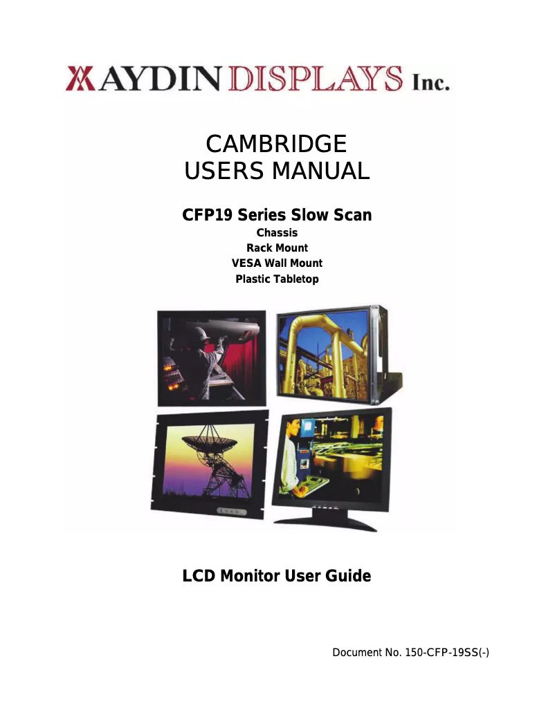 Page 1 de la notice Manuel utilisateur Aydin CFP19C1-230-00A