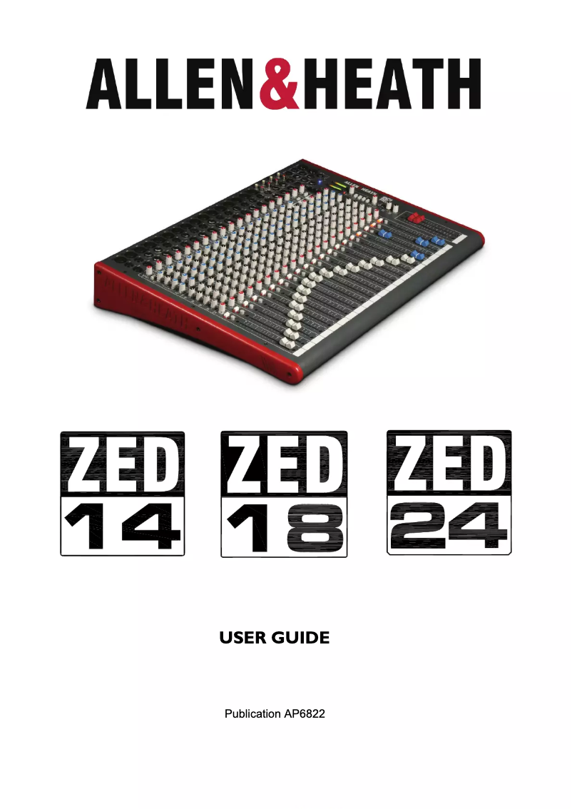 Página 1 del manual Manual de usuario Allen & Heath ZED-18