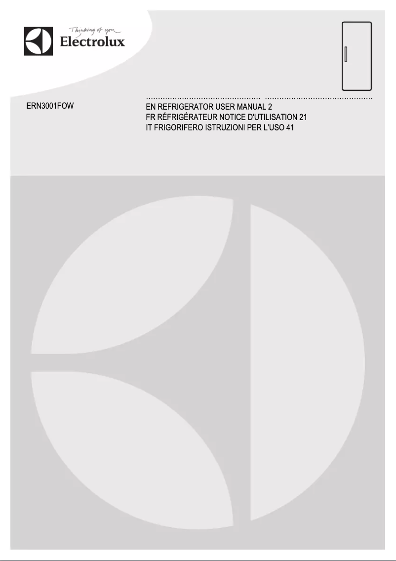 Page 1 de la notice Manuel utilisateur Rex ERN3001FOW