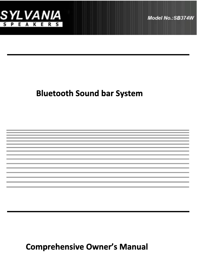 Page 1 de la notice Manuel utilisateur Sylvania SB374W