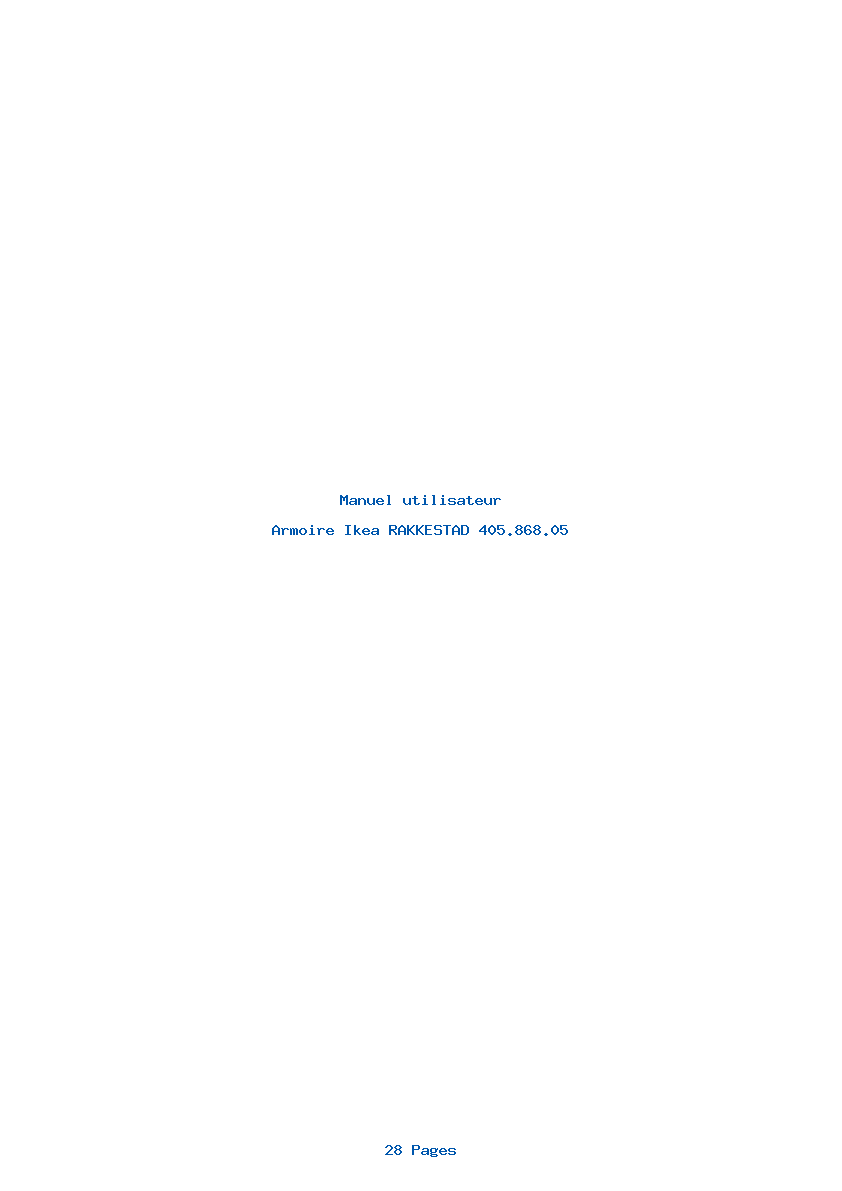 Page 1 de la notice Manuel utilisateur Ikea RAKKESTAD 405.868.05