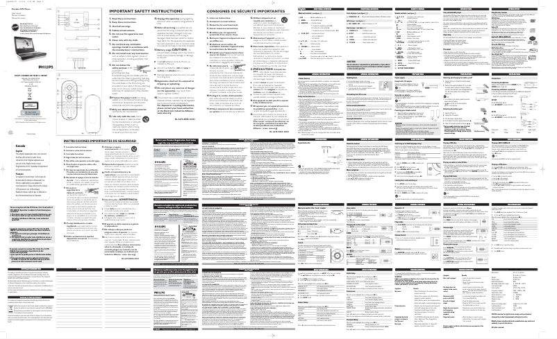Página 1 del manual Manual de usuario Philips PET824