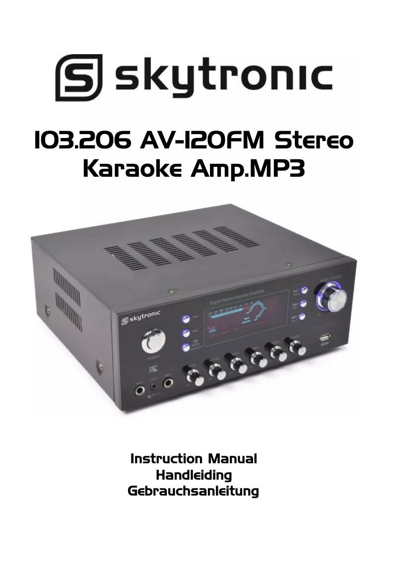 Page 1 de la notice Manuel utilisateur Skytronic AV-120