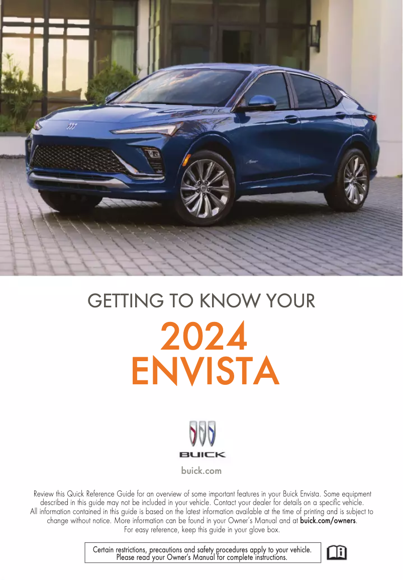 Página 1 del manual Guía de inicio rápido Buick Envista (2024)