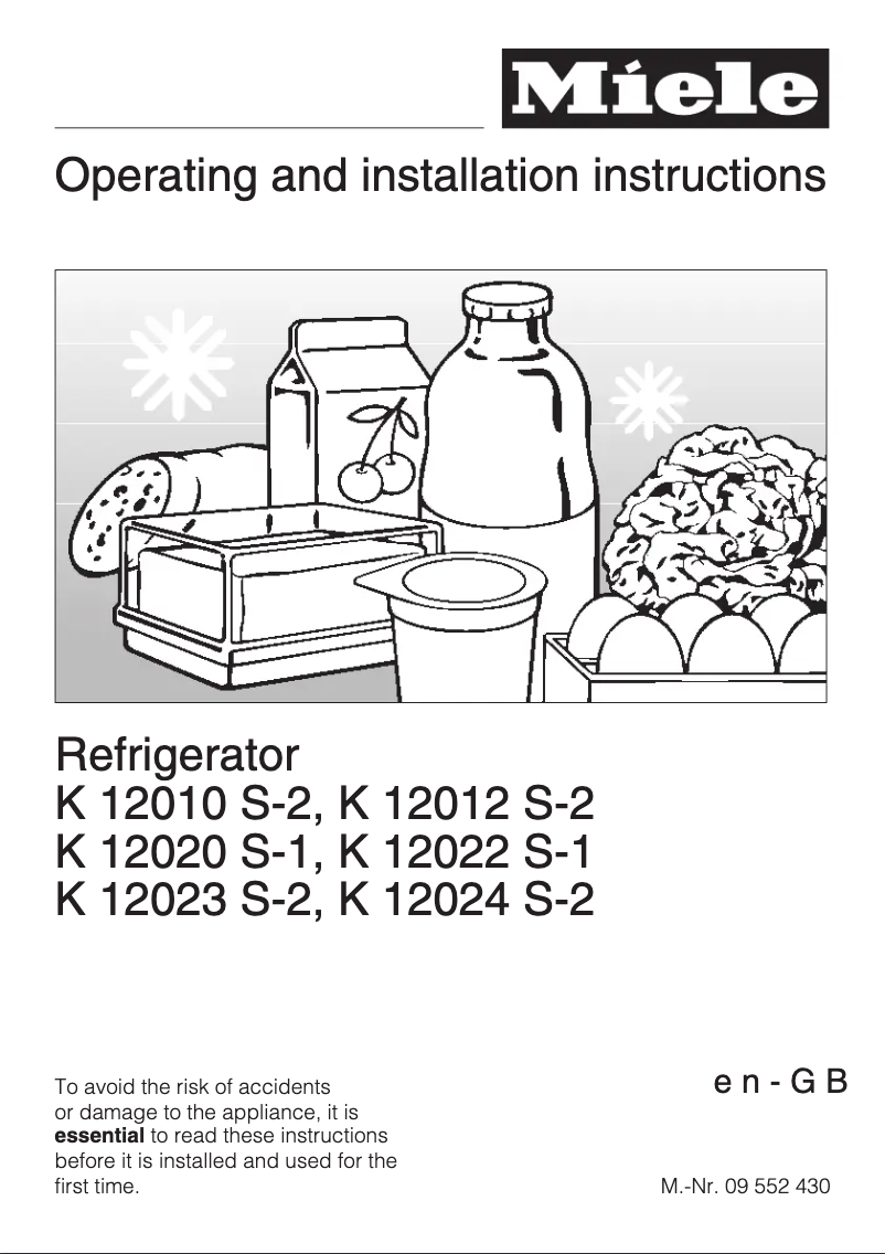 Página 1 del manual Manual de instrucciones Miele K12010 S-2