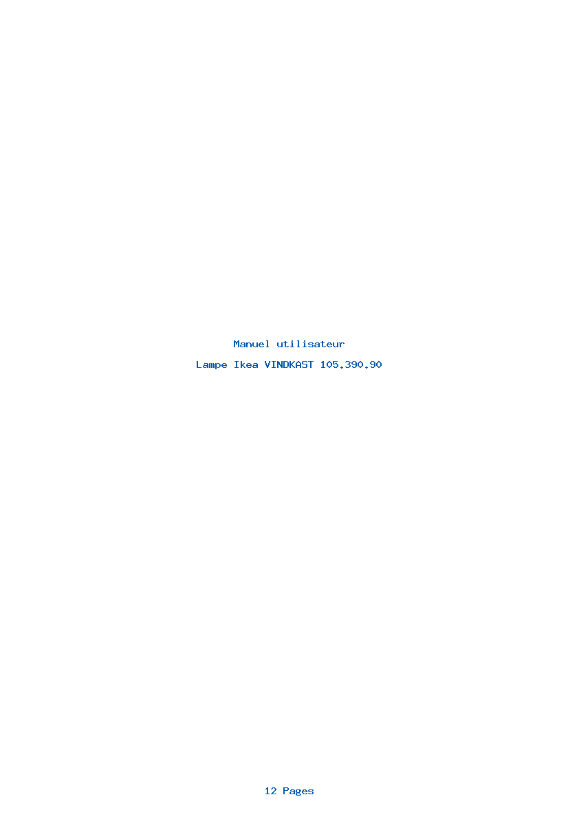 Page 1 de la notice Manuel utilisateur Ikea VINDKAST 105.390.90