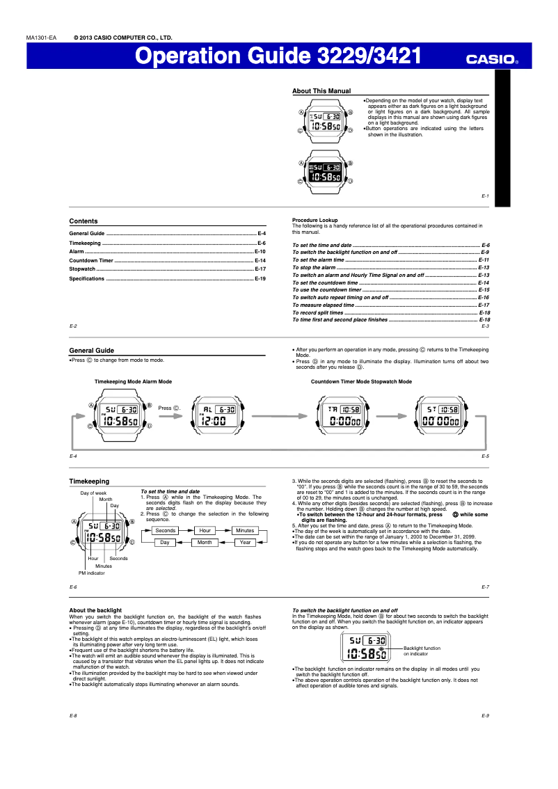 Page 1 de la notice Manuel utilisateur Casio G-Shock DW-5600BBN-1ER