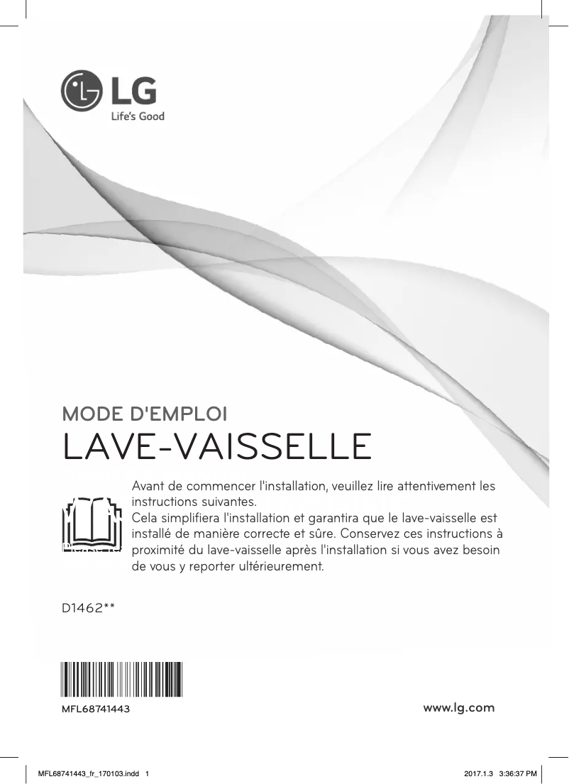 Page 1 of the manual User Manual LG D1462CF