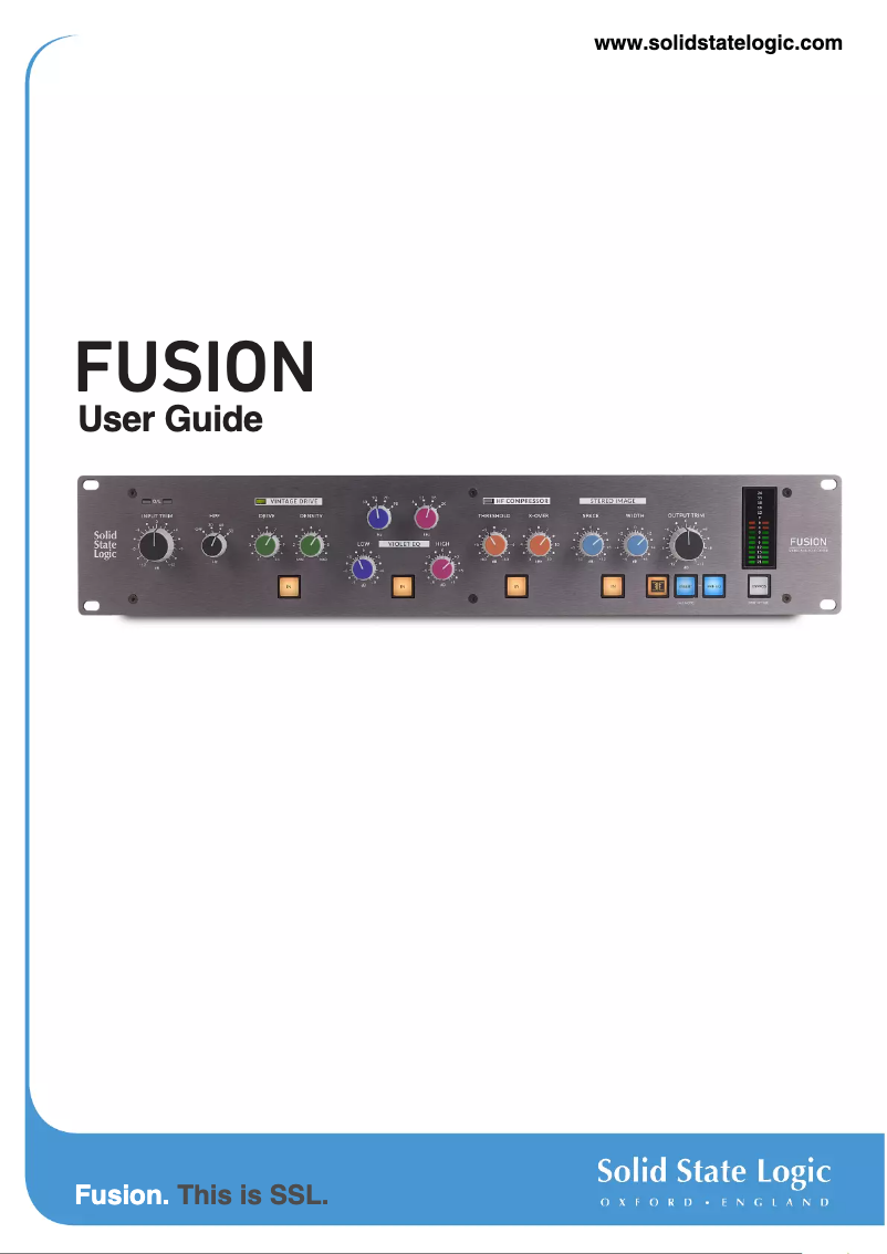 Page 1 de la notice Manuel utilisateur Solid State Logic Fusion