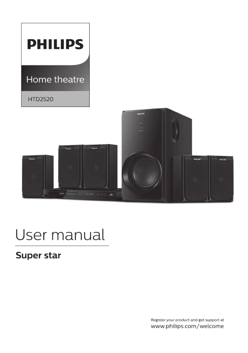 Page 1 de la notice Manuel utilisateur Philips HTD2520