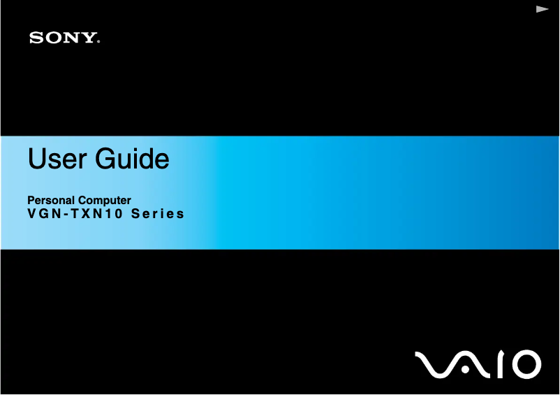 Page 1 de la notice Manuel utilisateur Sony Vaio VGN-TXN15P