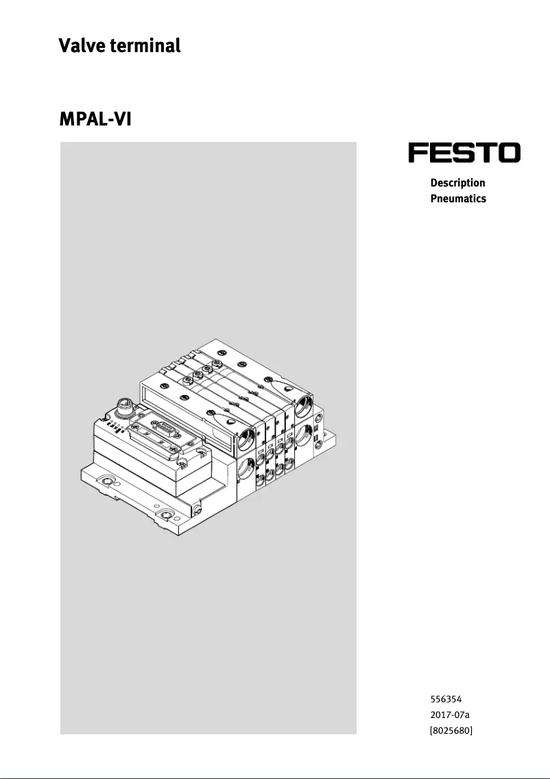 Page 1 de la notice Manuel utilisateur Festo MPAL-VI-DE