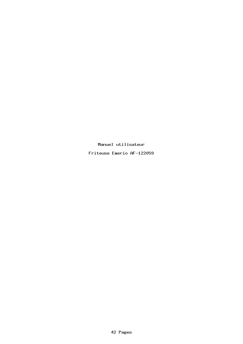 Image de la première page du manuel de l'appareil AF-122059
