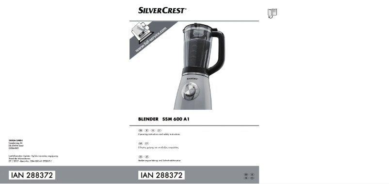 Page 1 de la notice Manuel utilisateur SilverCrest SSM 600 A1