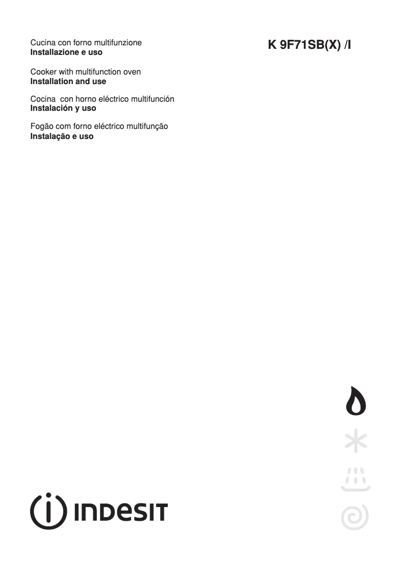 Page n°1 - Manuel utilisateur Indesit K9F71SB(X)/I