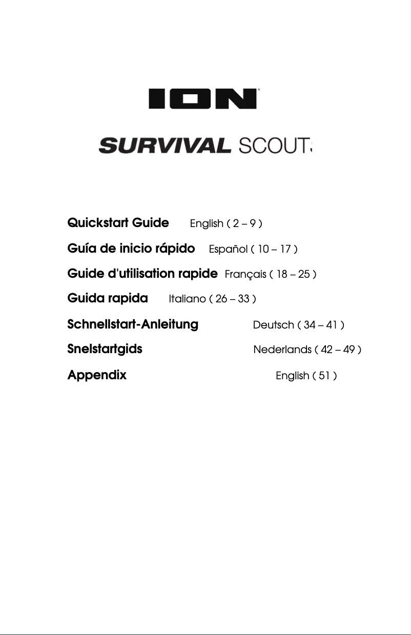 Page 1 de la notice Manuel utilisateur ION Survival Scout