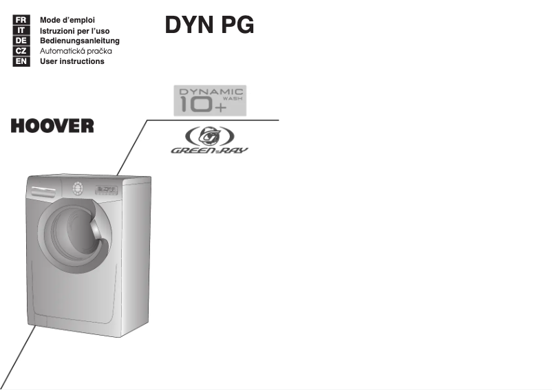 Página 1 del manual Manual de usuario Hoover DYN 10146PG-14S