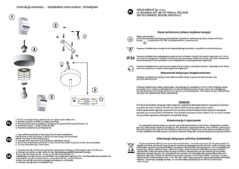 Page 1 de la notice Manuel utilisateur Adviti AD-LD-6267BE27M
