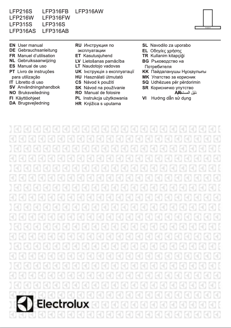 Page 1 de la notice Manuel utilisateur Electrolux LFP316FB
