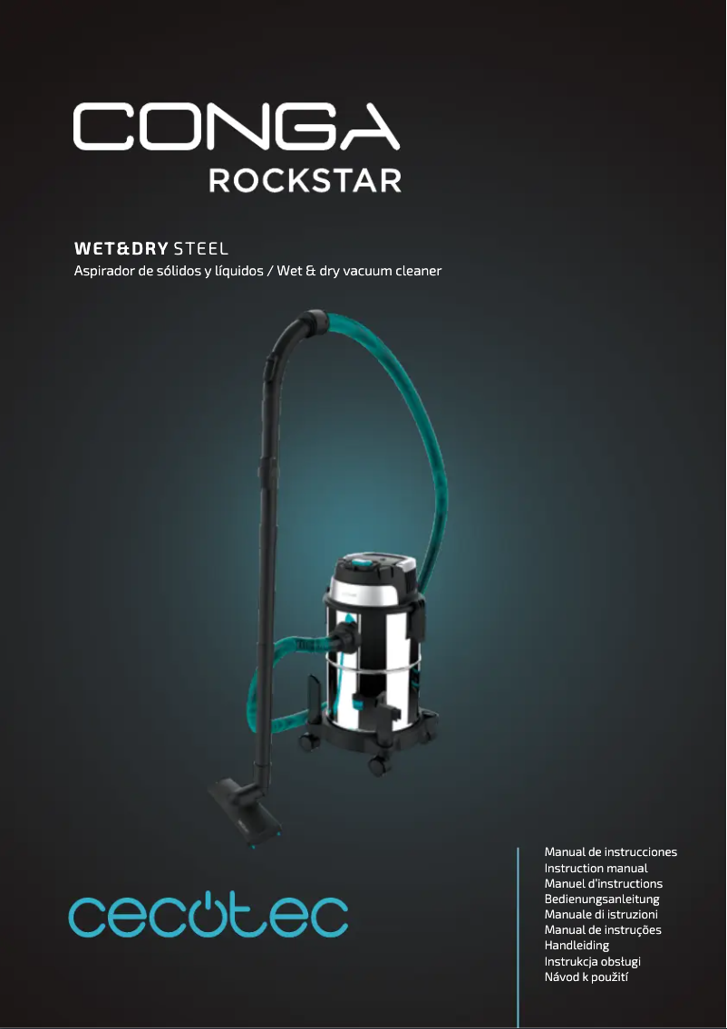 Página 1 del manual Manual de usuario Cecotec Conga Rockstar Wet & Dry Steel