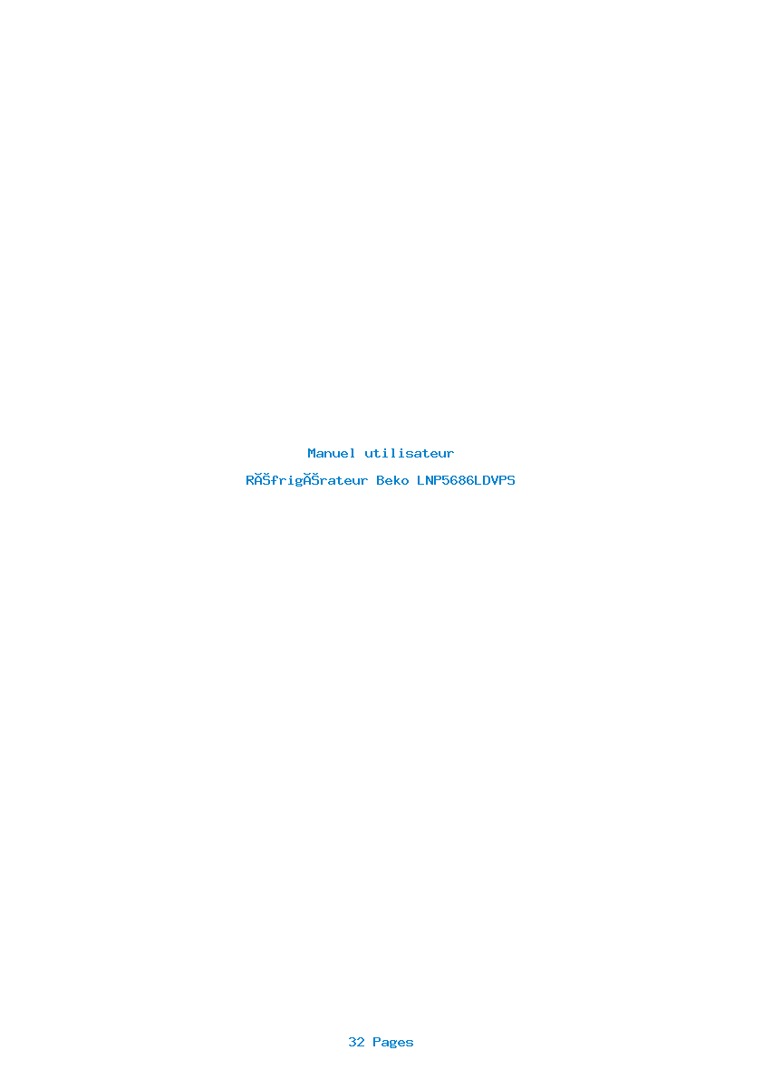 Image de la première page du manuel de l'appareil LNP5686LDVPS