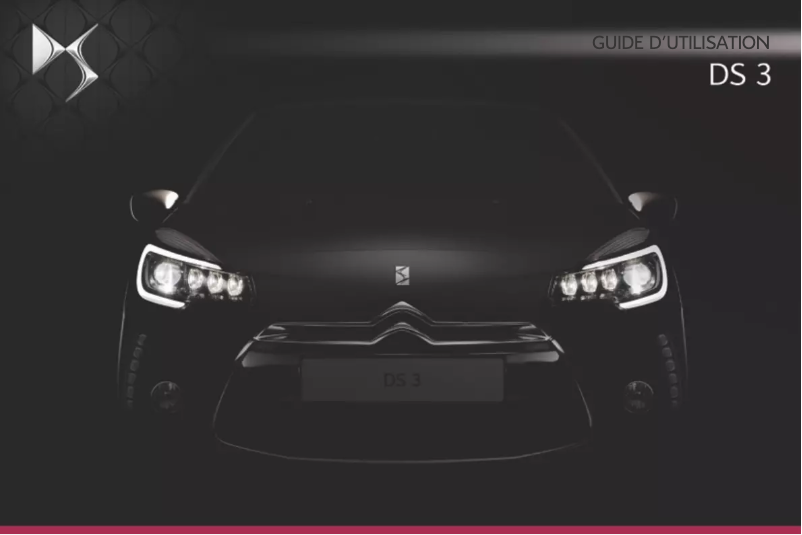 Page 1 de la notice Manuel utilisateur Citroën DS3 (2016)