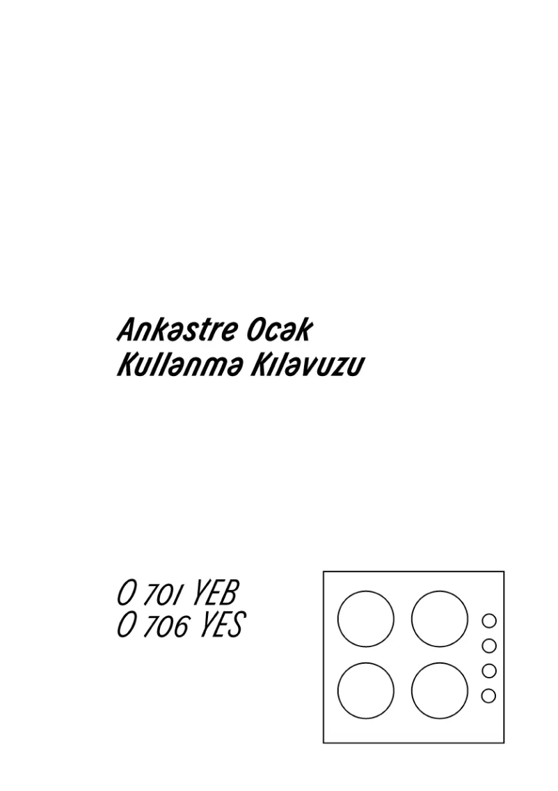 Page 1 de la notice Manuel utilisateur Arçelik O 706 YES