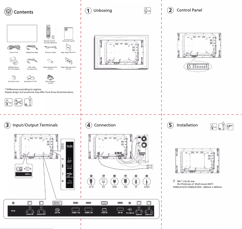 Image de la première page du manuel de l'appareil 55BDL4107X